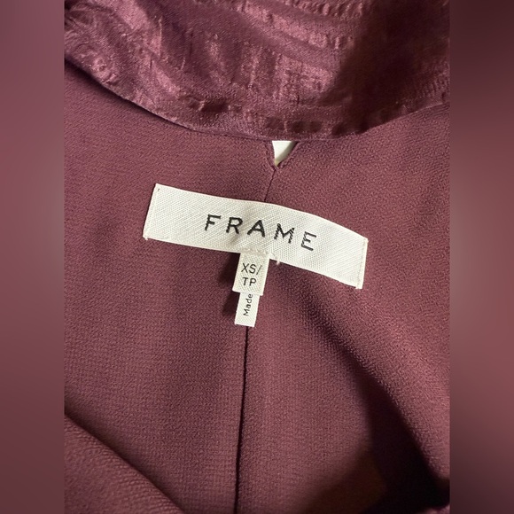 FRAME Deep eggplant sleeveless halter neck blouse size XS - Picture 11 of 15